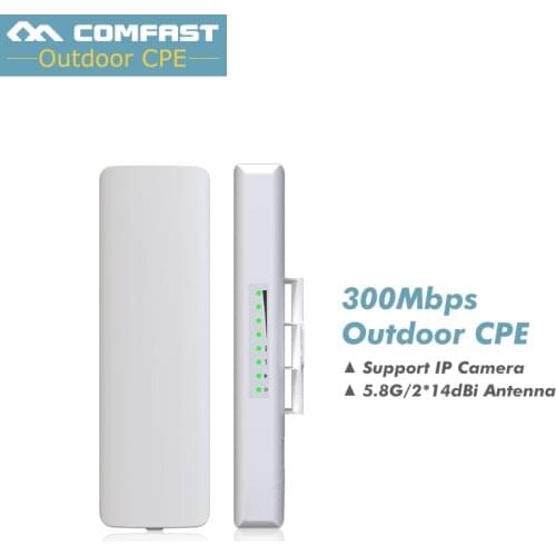 2pcs 300Mbps 5.8G Long Range Outdoor CPE Wifi Bridge 802.11n Point to Point Signal Booster extender Wireless AP CF-E312AV2