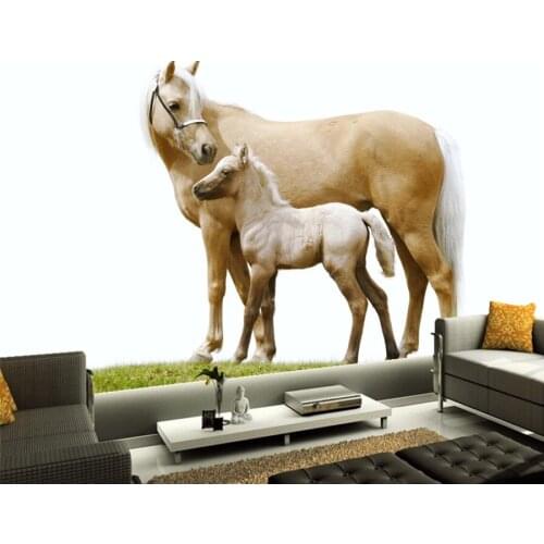 Custom photo 3d murals,Horses Two Animals hd wallpaper,dining room living room sofa TV wall children bedroom wallpaper 3d mural
