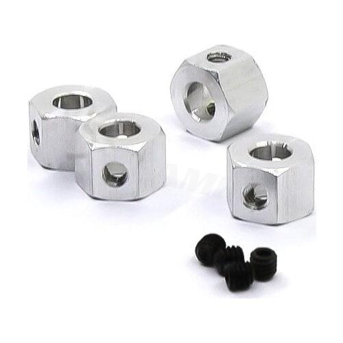4PCS 5mm to 12mm Metal Combiner Wheel Hub Hex Adapter for WPL D12 C14 C24 B14 B16 MN D90 D91 RC Car Upgrade Parts