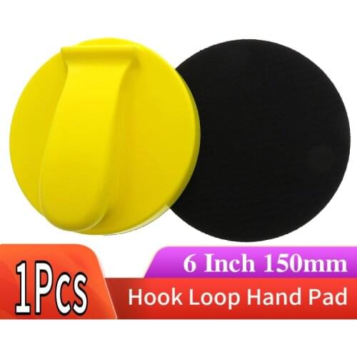 6 Inch 150MM Foam Hand Sanding Block Hand Pad Sanding Pad Polishing Pad for Hook and Loop Sanding Disc Sandpaper