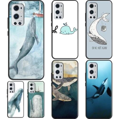Cartoon Whale Case For OPPO Realme 8 Pro C3 C21 GT Neo 6 7 Q3 Pro Cover For OnePlus 9 Pro 8 Nord 7T 8T