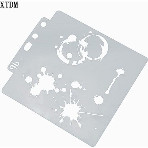 Ink plastic mold shield DIY cake scrapbook stencils hollow Embellishments printing lace ruler Valentines Day