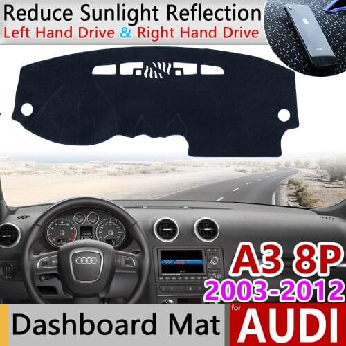 For Audi A3 8P 2003~2012 Anti-Slip Mat Dashboard Cover Pad Sunshade Dashmat Protect Car Carpet Accessories S-line 2004 2006 2011