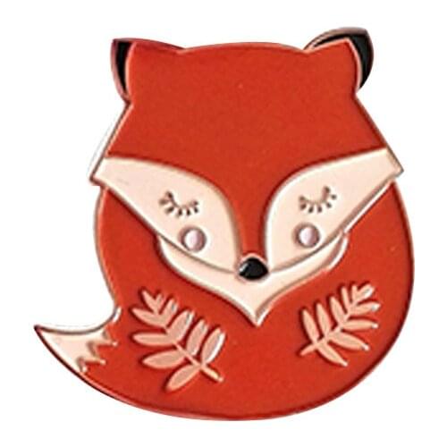 Fox enamel pin badge