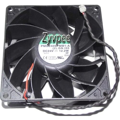 9CM PMD2409PMB1-A (2).GN.I55 92*38mm 24V 12.2W 2 Wires case power inverter fan