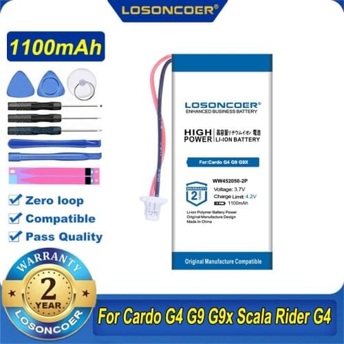 LIP451949-2P WW452050-2P Battery For Cardo G4 G9 G9x Scala Rider G4 Scala Rider G9 Schuberth C3 452050X2 WW452050-1S2P 452050