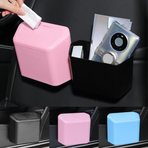 Creative Car Trash Can Plastic Waterproof Car Trash Box Holder with Lid Odor-proof Backseat Organizer Car Interior Accessories
