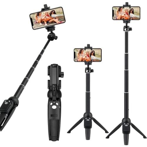 40-inch Selfie Stick Tripod Extendable Selfie Stick Tripod Stand with Wireless Remote Compatible with iPhone Xs Max/X/8/Samsung