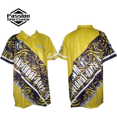 MOQ 5pcs Short Sleeve For Teams Sublimation 100%Polyester Polo Dart Shirt