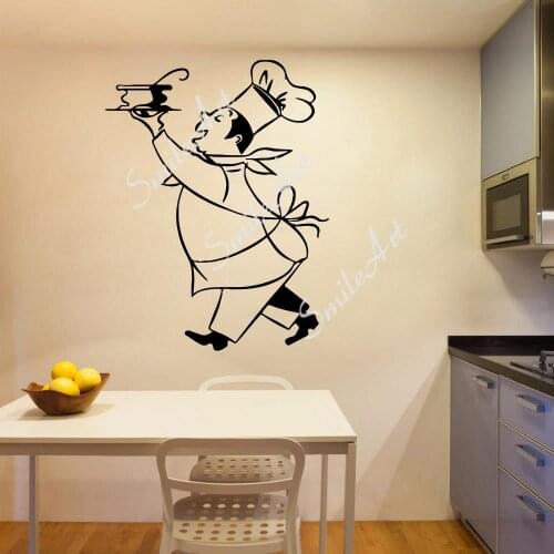 Cartoon Chef Wall Decal Living Room Removable Mural For Kids Rooms Home Decor Vinyl Mural Decal