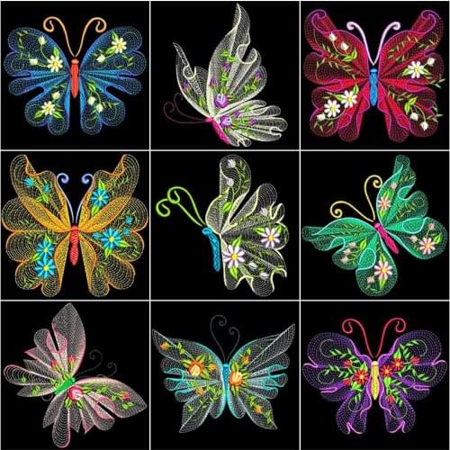Animal Butterfly DIY Diamond Painting Cross Stitch Kits Mosaic Full Drill Diamond Embroidery Home Craft Art Decoration Gift
