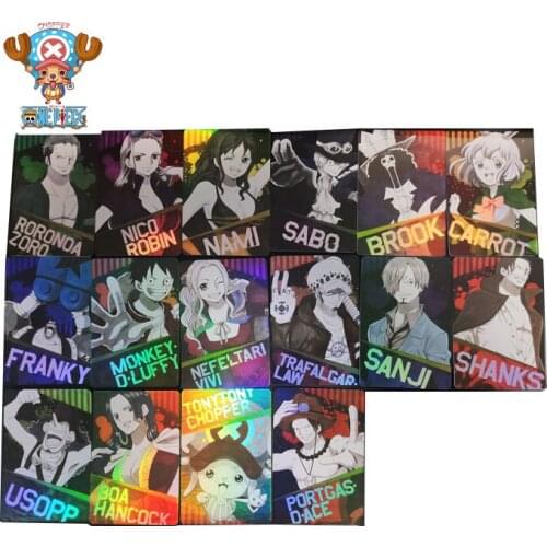 New 16pcs Homemade card Anime ONE PIECE Monkey D. Luffy Nami CANDY TOY card Card game toy gift