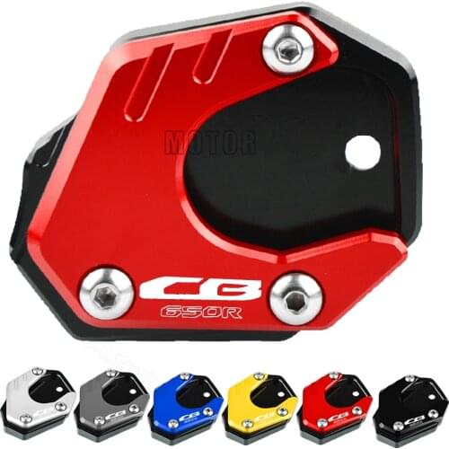 New Motorcycle Accessories CNC Side Stand Enlarge Plate Kickstand Extension FOR HONDA CB 650R CB650R Neo Sports Cafe 2019-2020