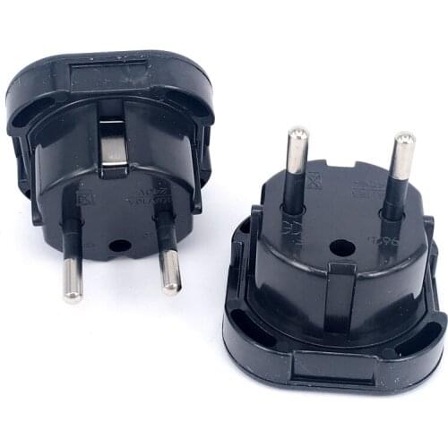 New Universal Travel UK to EU Euro Plug AC Power Charger Adapter Converter Socket Black Power Plug Adaptor Connector