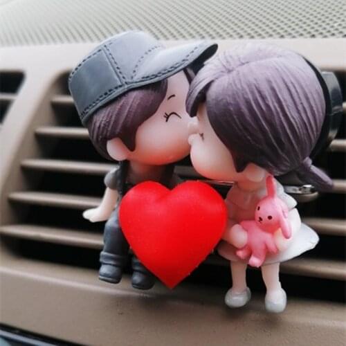 Boy Girl Couple Car Perfume Lovely Air Conditioning Aromatherapy Clip Cute Car Accessories Interior Woman Air Freshener Gift