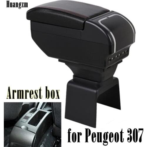 Storage Box Armrest For Peugeot 307 Arm Rest Center Centre Console