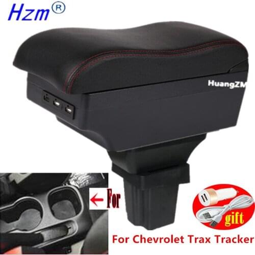 For Chevrolet Trax Tracker armrest box For Holden Trax Tracker central Store content box with decoration products USB interfac