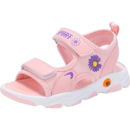 Toddler Sandals Fashion Girls Sandals Breathable Mesh Children Beach Shoes Summer Kids Sandals For Girls Princess Casual Shoes