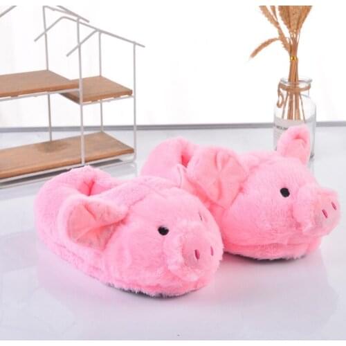 Cartoon Pig Funny Shoes Girls Lovely Indoor Slippers Ladies Home Shoes Fashion Plush Warm Slippers Women Winter Shoes