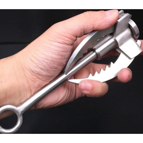 Outdoor Climbing Survival Foldable Steel Grappling 3-Claw Hook Carabiner Tool Climbing Hook Grappling Hook Climbing Equipment