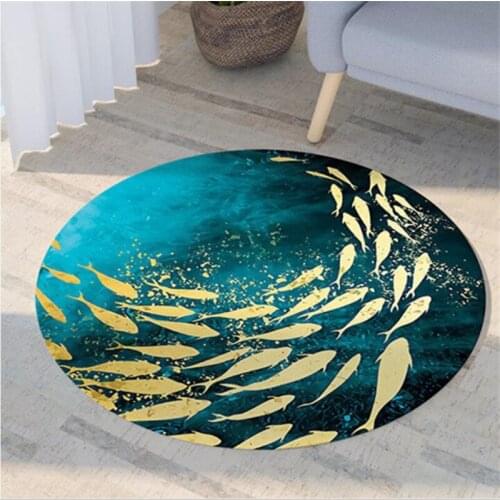 Funny Fish carpet Square Anti-Skid Area Floor Mat 3D Rug Non-slip Mat Dining Room Living Room Soft Bedroom Carpet 01