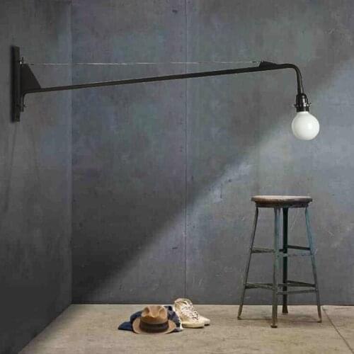 Jean Prouve Industrial Wall Lmap Retro Long Arm Iron Dining Room Lights Vintage Bar/ Cafe / Designer Light Free Shipping