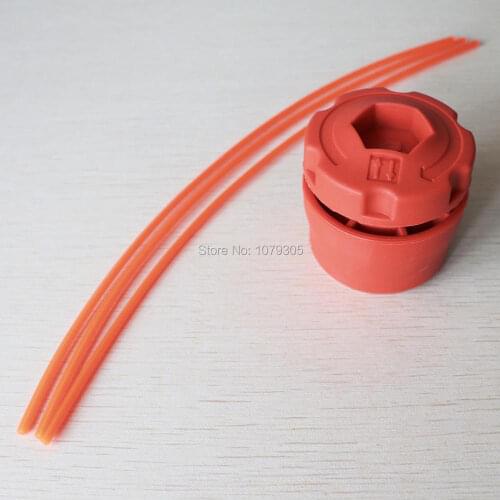 Universal ABS Plastic Line Bump Cutting Trimmer Head with 3 Mowing Ropes Set For Lawn Brush Cutter Strimmers Replacement