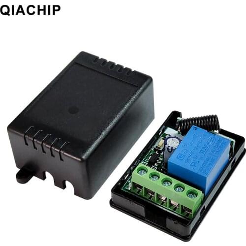433 Mhz Remote Controls QIACHIP 433Mhz Universal Wireless Remote Control Switch DC 12V 1CH Relay Receiver Module RF Transmitter