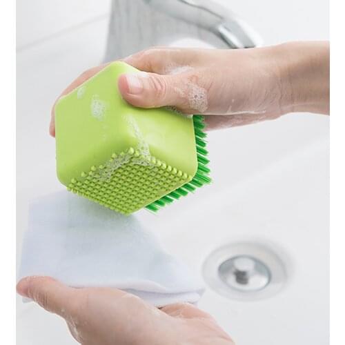 1PC Magic Eraser Bath Brush Tiles Brush Wash Pot Clean Brush Sponge Bathroom Accessories Kitchen Cleaning Brush