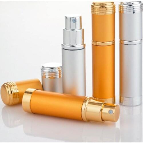 5ML Aluminum Sprayer Glass Perfume Bottle Travel Portable Empty Spray Bottle Cosmetic Containers LX7891