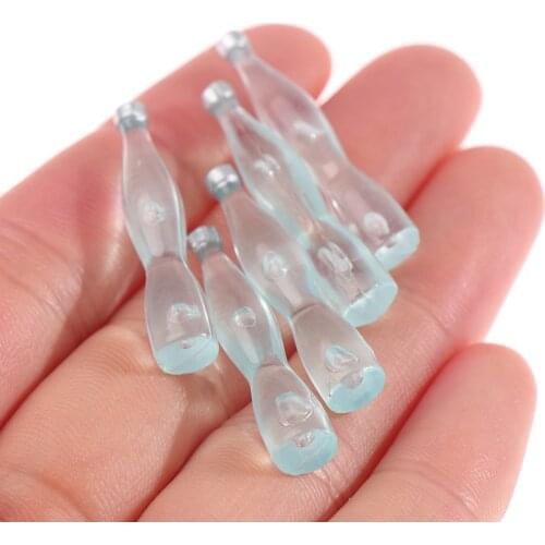 5Pcs/lot 1:12 Dollhouse Miniature Simulation Drink Bottle of Water Model Doll House Decor Doll Food Toy Accessories