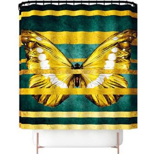 Abstract Butterfly Waterproof Shower Curtain 180*180cm Bathroom Curtain