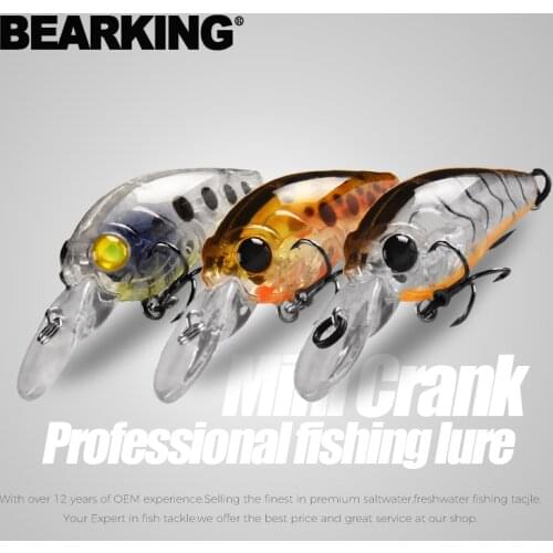 BEARKING 3pcs 35mm 3.5g 3.7g dive 1.5m 2.0m Fishing lure Floating Wobblers Hard bait Crankbait Minnow Lure for pike Fishing