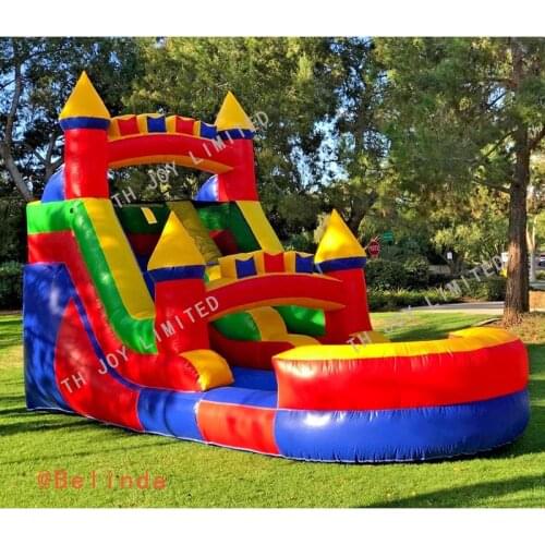 Free Sea Shipping! 5x3x3.5mh Inflatable Bouncy Water Slide Commercial Inflatable Slide