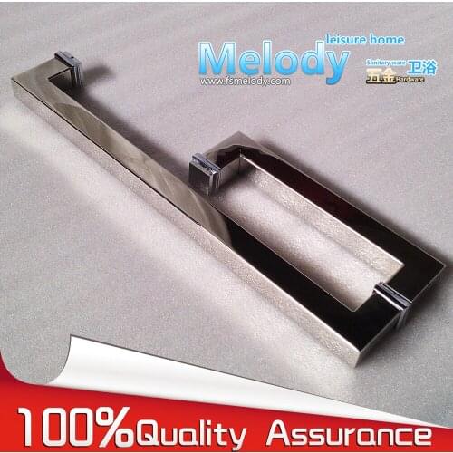 Frameless Shower Door Square tube Handle L shape 304 stainless steel Chrome