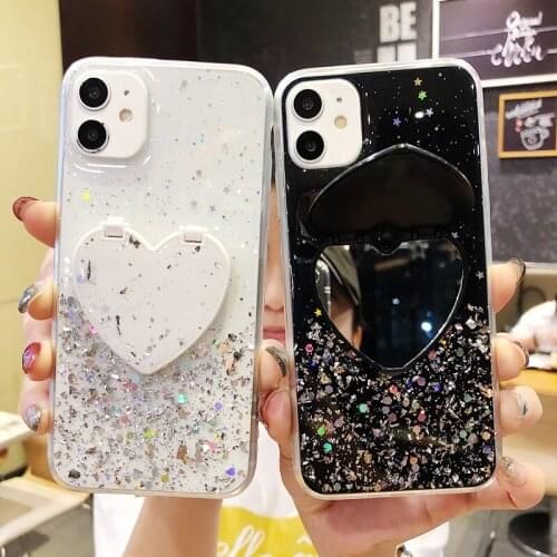 Case For Xiaomi Mi 10 Ultra Love Mirror Silicone Cover For Xiaomi Mi 10 Ultra Case Glitter Star Mobile Phone Protective Shell