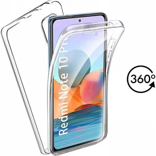 360 Full Body Protection Case For Xiaomi Redmi Note 10 5G 10S 4G PC TPU Shockproof Silicone Cover For Xiaomi Redmi Note 10 Pro