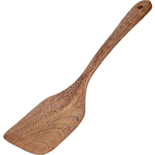 Wenge Wooden Oil Spoon Eco-friendly Square Spatula Cooking Natural Utensils Mahogany for Household Kitchen Decoration