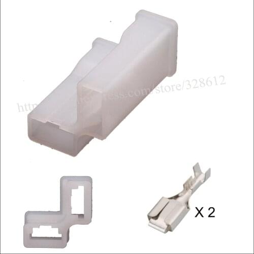 DJJ7021F-6.3-21 car wire female cable Waterproof sheath 2 pin connector automotive Plug socket include terminal and seal