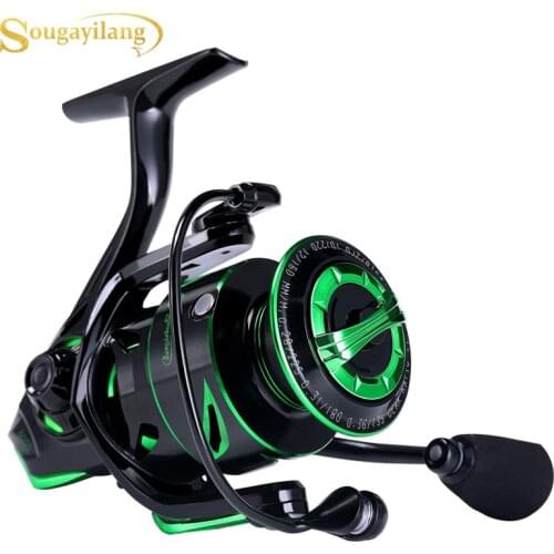 Sougayilang Top Quality 12+1BB Carp Fishing Reel 5.2:1/6.2:1 High Speed Gear Ratio Spinning Fishing Reels for Saltwater