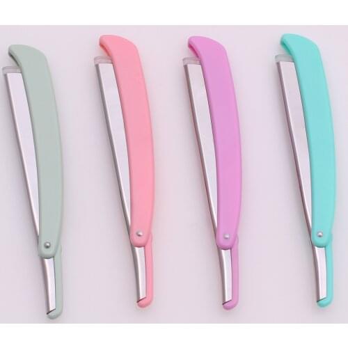 Salon Barber Shaving Razor Blades Folding Shaving Knife ABS Beard Shaver Tools Home Hair Cut Razors 1000 Pcs + 1000 Blades 74