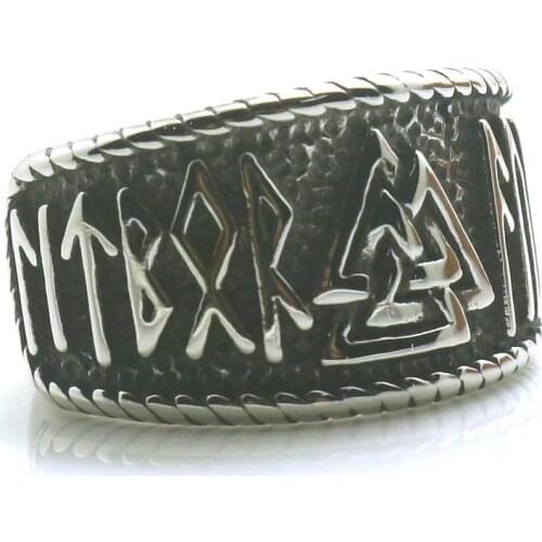 Men Boy 316L Stainless Steel Northern Europe Vikings Ring