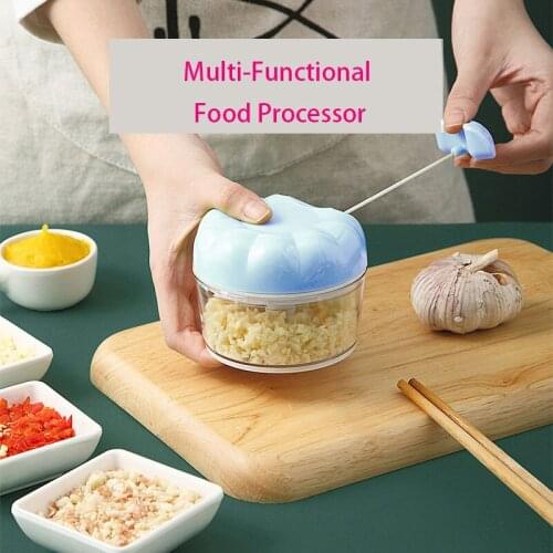 New Kitchen Tools Garlic Artifact Hand-Pull Meat Grinder Household Shredder Meshed Device Kitchen Dumpling Stuffing Meat Chopper