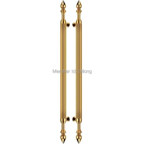 New design luxury good quality glass door handles chrome color gold color steel door pull handle D-108