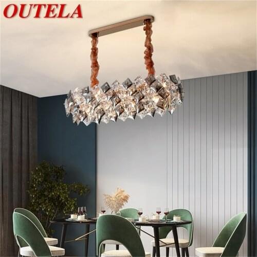OUTELA Pendant Light Postmodern Luxury Crystal Creative LED Lamp Fixture For Home Dining Living Room