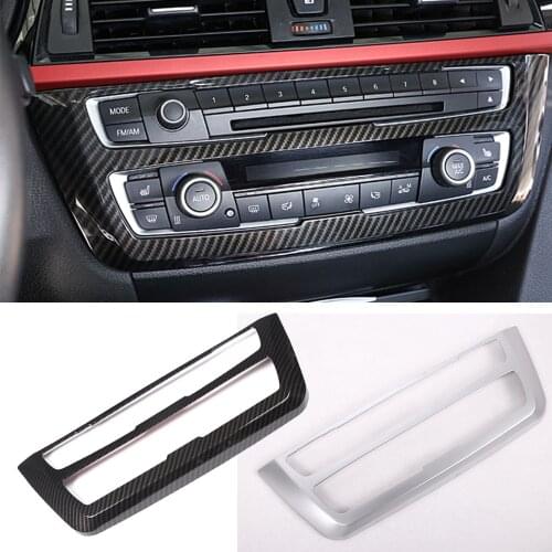 Carbon Fiber ABS Center Control Air Conditioning Volume CD Panel Cover Fit For BMW M3 M4 F80 F82 2014-2019 3 4 series F30 F34