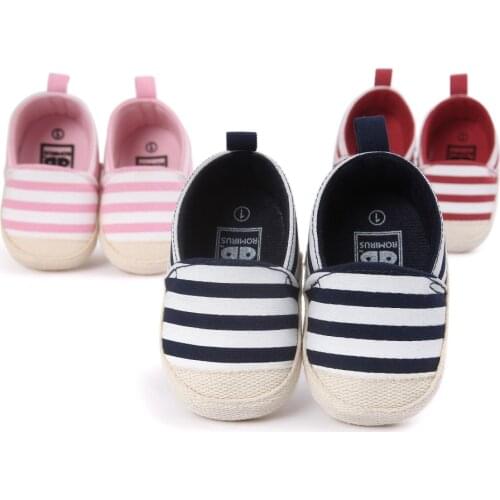 First Walker Fashion Stripe Baby Cotton Newborn Babies Shoes Prewalkers Non-slip Shoes for Baby Boys Baby Girls 0041