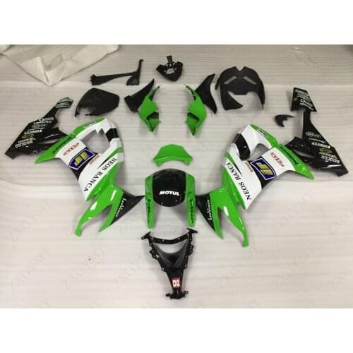 Full Body Kits ZX-10r 2008 - 2010 Green Black White Bodywork ZX10r 09 10 Fairings for Kawasaki ZX10r 2009