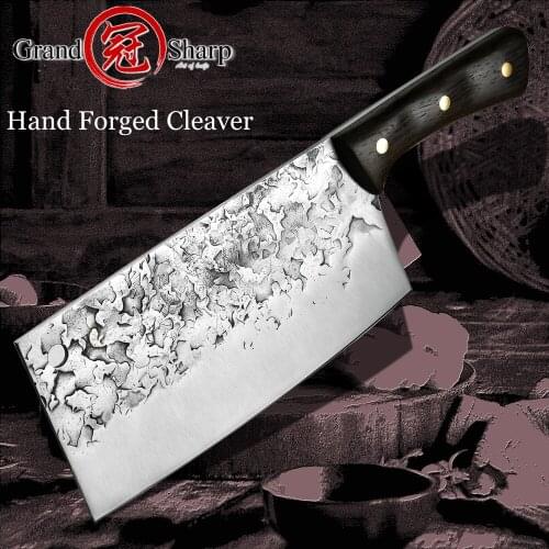 Professional Cleaver Knife Full Tang Chef Butcher Kitchen Knives BBQ Camping Restaurant Cooking Tools NEW Dropshipping Product