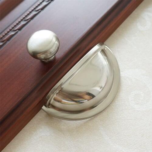 Retro Bowl Drawer Pull Knob Dresser Pulls Knobs Handles Shell Cup Handles / Cabinet Knobs Kitchen Hardware 76mm